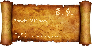 Banda Vilmos névjegykártya