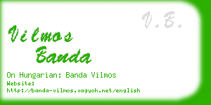 vilmos banda business card